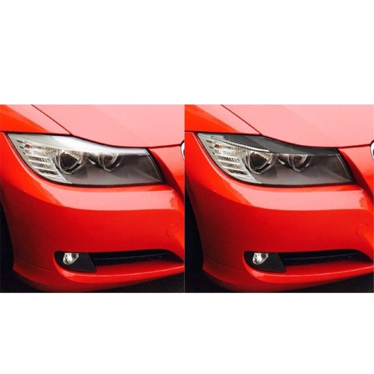1 Pair Carbon Fiber Car Lamp Eyebrow Decorative Sticker for BMW E90 / 318i / 320i / 325i 2009-2012 - Lamp Decoration by PMC TechLife | Online Shopping South Africa | PMC TechLife | Buy Now Pay Later Mobicred