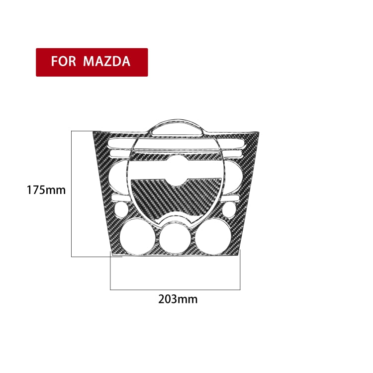 3 in 1 Car Carbon Fiber Dashboard Multimedia Panel Decorative Sticker for Mazda RX8 2004-2008, Left and Right Drive Universal - Car Interior Mouldings by PMC TechLife | Online Shopping South Africa | PMC TechLife | Buy Now Pay Later Mobicred
