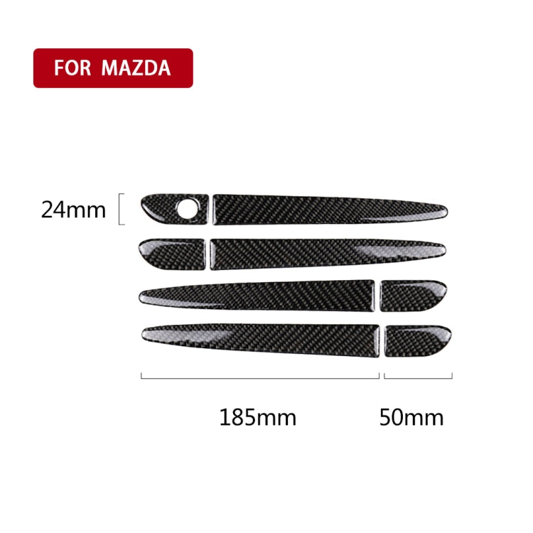 One Set Car Carbon Fiber Outside Door Handle without Smart Hole Decorative Sticker for Mazda CX-5 2017-2018, Right Drive - Decorative Sticker by PMC TechLife | Online Shopping South Africa | PMC TechLife | Buy Now Pay Later Mobicred