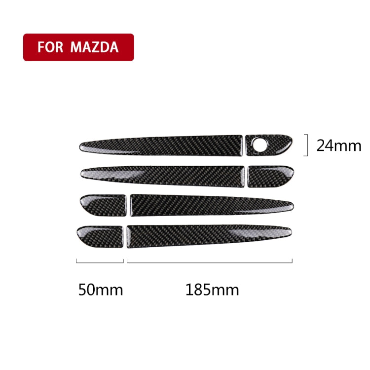 One Set Car Carbon Fiber Outside Door Handle without Smart Hole Decorative Sticker for Mazda CX-5 2017-2018, Left Drive - Decorative Sticker by PMC TechLife | Online Shopping South Africa | PMC TechLife | Buy Now Pay Later Mobicred
