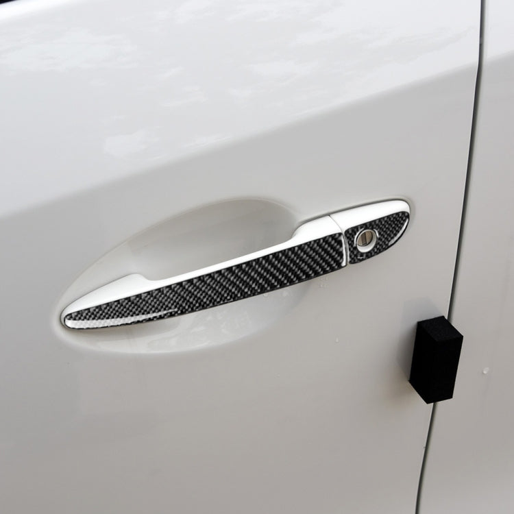 One Set Car Carbon Fiber Outside Door Handle without Smart Hole Decorative Sticker for Mazda CX-5 2017-2018, Left Drive - Decorative Sticker by PMC TechLife | Online Shopping South Africa | PMC TechLife | Buy Now Pay Later Mobicred