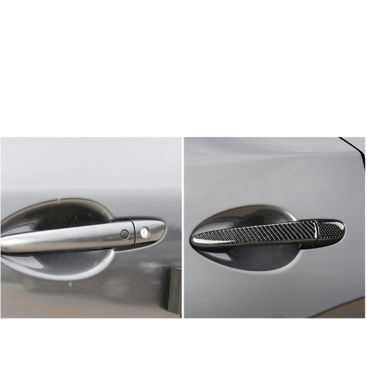 One Set Car Carbon Fiber Outside Door Handle without Smart Hole Decorative Sticker for Mazda CX-5 2017-2018, Left Drive - Decorative Sticker by PMC TechLife | Online Shopping South Africa | PMC TechLife | Buy Now Pay Later Mobicred