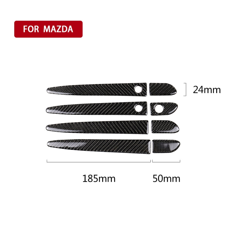 Car Carbon Fiber Outside Door Handle with Smart Hole Decorative Sticker for Mazda CX-5 2017-2018, Left Drive - Decorative Sticker by PMC TechLife | Online Shopping South Africa | PMC TechLife | Buy Now Pay Later Mobicred