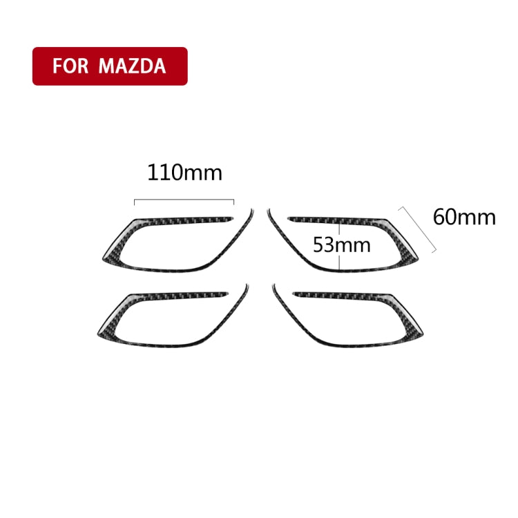 Car Carbon Fiber Inner Door Handle Decorative Sticker for Mazda CX-5 2017-2018, Left and Right Drive Universal - Car Interior Mouldings by PMC TechLife | Online Shopping South Africa | PMC TechLife | Buy Now Pay Later Mobicred