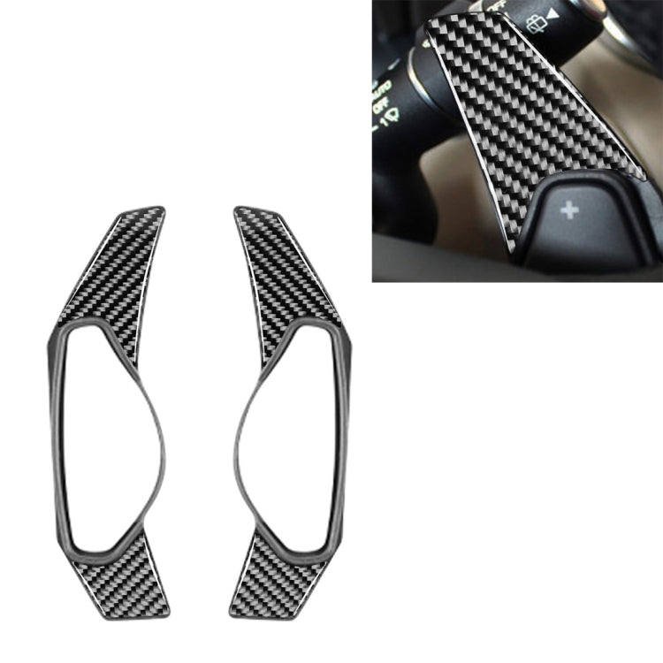 2 PCS Car Carbon Fiber Steering Wheel Paddle Decorative Stickers for Jaguar F-PACE X761 XE X760 XF X260 2016-2020, Left and Right Drive Universal - Steering Wheel Accessories by PMC TechLife | Online Shopping South Africa | PMC TechLife | Buy Now Pay Later Mobicred