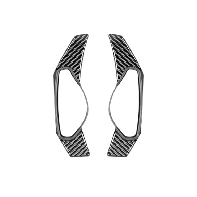 2 PCS Car Carbon Fiber Steering Wheel Paddle Decorative Stickers for Jaguar F-PACE X761 XE X760 XF X260 2016-2020, Left and Right Drive Universal - Steering Wheel Accessories by PMC TechLife | Online Shopping South Africa | PMC TechLife | Buy Now Pay Later Mobicred