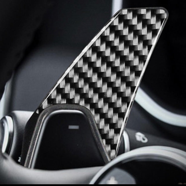 2 PCS Car Carbon Fiber Steering Wheel Paddle Decorative Stickers for Jaguar F-PACE X761 XE X760 XF X260 2016-2020, Left and Right Drive Universal - Steering Wheel Accessories by PMC TechLife | Online Shopping South Africa | PMC TechLife | Buy Now Pay Later Mobicred