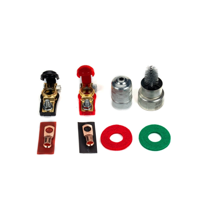 1 Pair Car Battery Cable Terminal Clamps Connectors Battery Clip Wiring with Protective Cleaning - Booster Cable & Clip by PMC TechLife | Online Shopping South Africa | PMC TechLife | Buy Now Pay Later Mobicred