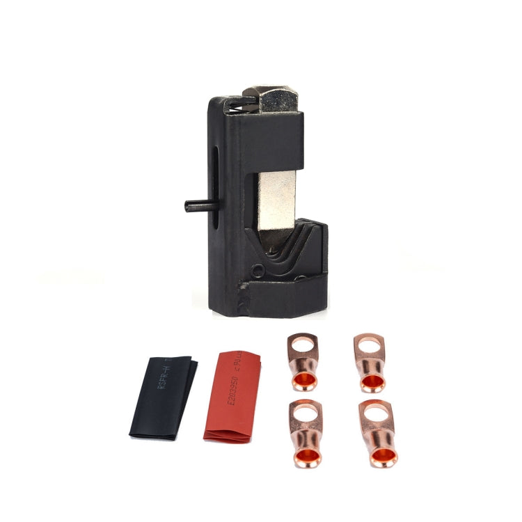 Car Battery Cable Hammer Crimper Hammer Lug Crimper Tool Pliers with T2 Copper 4 x 3/8 Heavy-duty Cold-pressed Wire Terminals - Booster Cable & Clip by PMC TechLife | Online Shopping South Africa | PMC TechLife | Buy Now Pay Later Mobicred