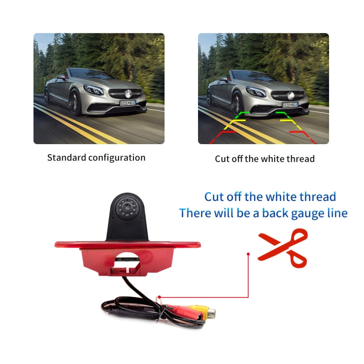 PZ465 Car Waterproof Brake Light View Camera + 7 inch Rearview Monitor for Citroen / Peugeot / Toyota - Rear View Cameras by PMC TechLife | Online Shopping South Africa | PMC TechLife | Buy Now Pay Later Mobicred