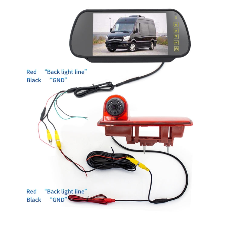 PZ463 Car Waterproof 170 Degree View Camera + 7 inch Rearview Monitor for Renault / Opel - Rear View Cameras by PMC TechLife | Online Shopping South Africa | PMC TechLife | Buy Now Pay Later Mobicred