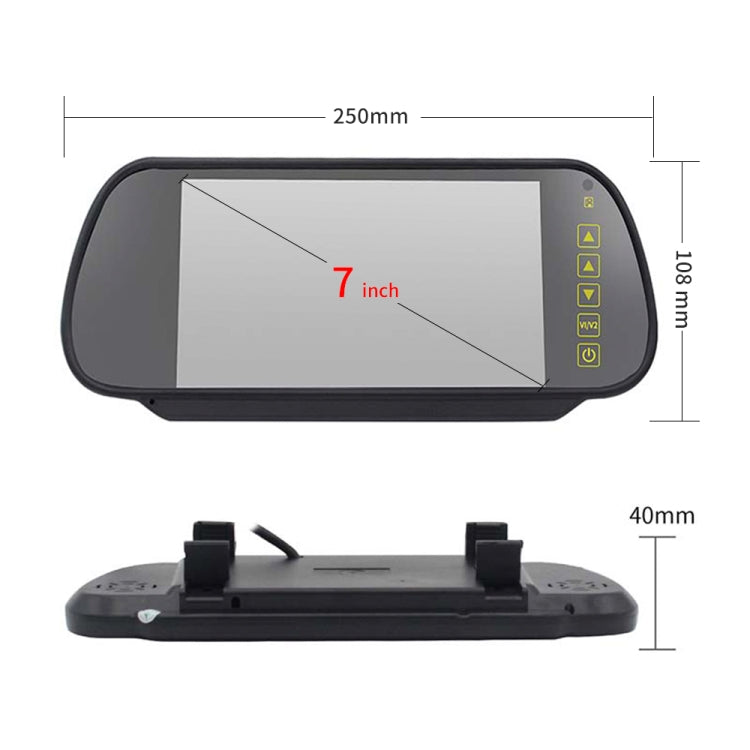 PZ463 Car Waterproof 170 Degree View Camera + 7 inch Rearview Monitor for Renault / Opel - Rear View Cameras by PMC TechLife | Online Shopping South Africa | PMC TechLife | Buy Now Pay Later Mobicred