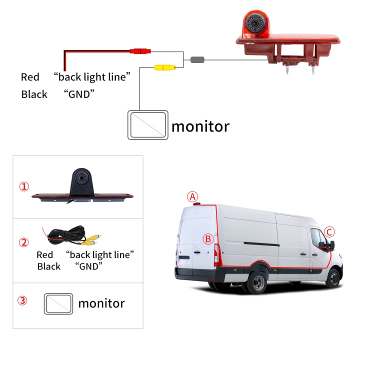 PZ463 Car Waterproof 170 Degree View Camera + 7 inch Rearview Monitor for Renault / Opel - Rear View Cameras by PMC TechLife | Online Shopping South Africa | PMC TechLife | Buy Now Pay Later Mobicred