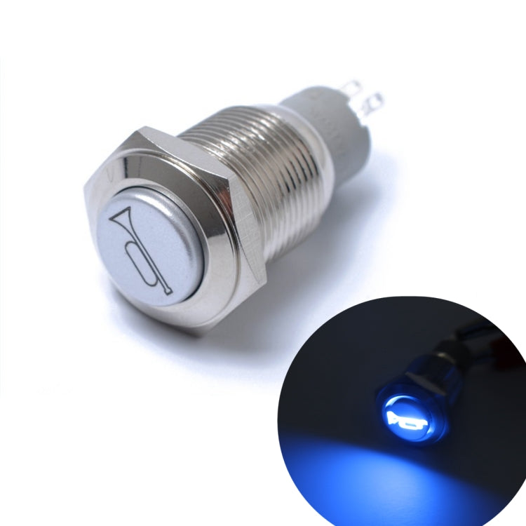 Momentary Reset Switch Push Button 16mm 12V for Car Motorcycle Horn Speaker - Car Switches by PMC TechLife | Online Shopping South Africa | PMC TechLife | Buy Now Pay Later Mobicred