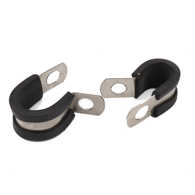 10 PCS Car Rubber Cushion Pipe Clamps Stainless Steel Clamps, Size: 15/8 inch (48mm) - Booster Cable & Clip by PMC TechLife | Online Shopping South Africa | PMC TechLife | Buy Now Pay Later Mobicred
