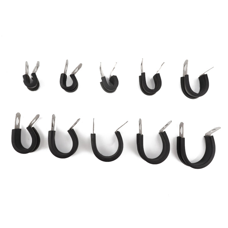 10 PCS Car Rubber Cushion Pipe Clamps Stainless Steel Clamps, Size: 5/8 inch (16mm) - Booster Cable & Clip by PMC TechLife | Online Shopping South Africa | PMC TechLife | Buy Now Pay Later Mobicred