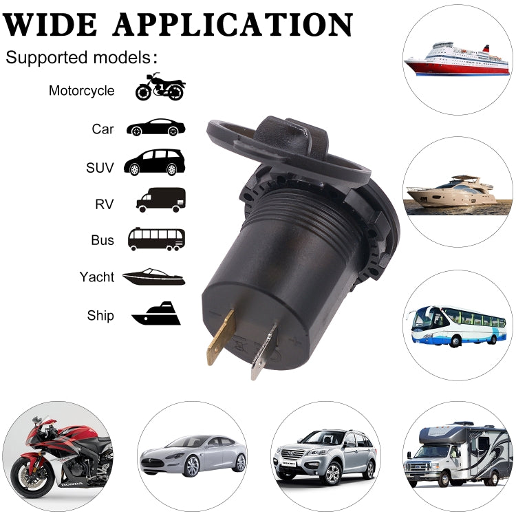 Universal Car Dual Port USB Charger Power Outlet Adapter 3.1A 5V IP66 with LED Digital Voltmeter + 60cm Cable(Red Light) - DIY Modified Charger by PMC TechLife | Online Shopping South Africa | PMC TechLife | Buy Now Pay Later Mobicred