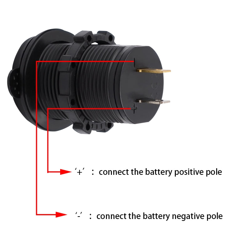 Universal Car Dual USB Charger Power Outlet Adapter 4.2A 5V IP66 with Aperture + 60cm Cable(Red Light) - free shipping - PMC TechLife - Order now!