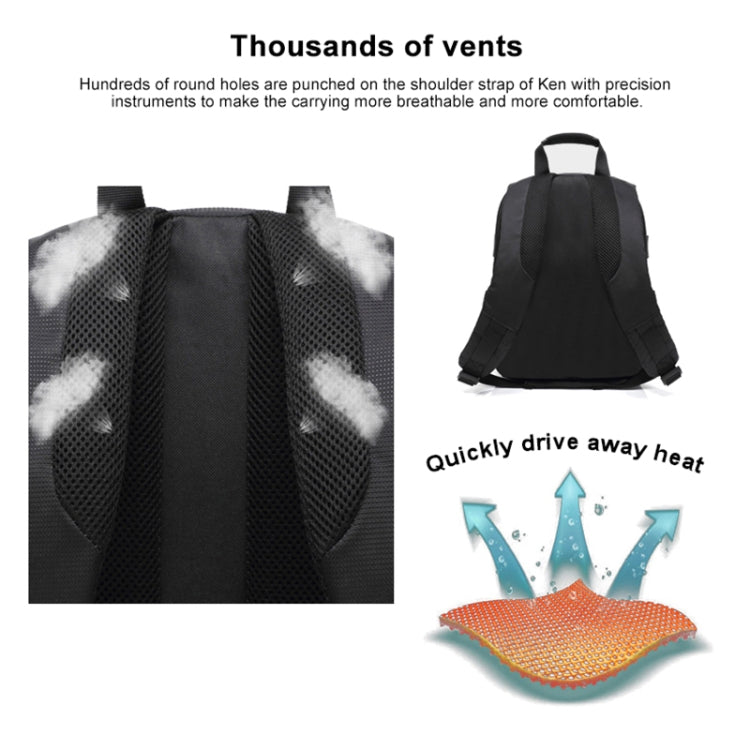 INDEPMAN DL-B012 Portable Outdoor Sports Backpack Camera Bag for GoPro, SJCAM, Nikon, Canon, Xiaomi Xiaoyi YI, Size: 27.5 * 12.5 * 34 cm(Orange) - free shipping - PMC TechLife - Order now!