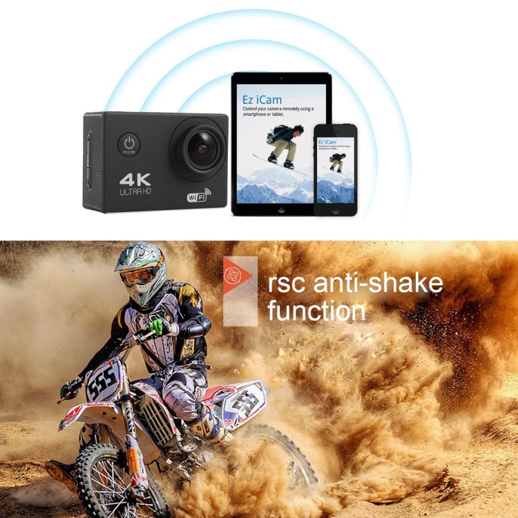 F60 2.0 inch Screen 170 Degrees Wide Angle WiFi Sport Action Camera Camcorder with Waterproof Housing Case, Support 64GB Micro SD Card(Black) - Sports Camera by PMC TechLife | Online Shopping South Africa | PMC TechLife | Buy Now Pay Later Mobicred