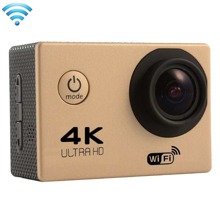 F60 2.0 inch Screen 170 Degrees Wide Angle WiFi Sport Action Camera Camcorder with Water-resistant Housing Case, Support 64GB Micro SD Card(Gold) - Sports Camera by PMC TechLife | Online Shopping South Africa | PMC TechLife | Buy Now Pay Later Mobicred
