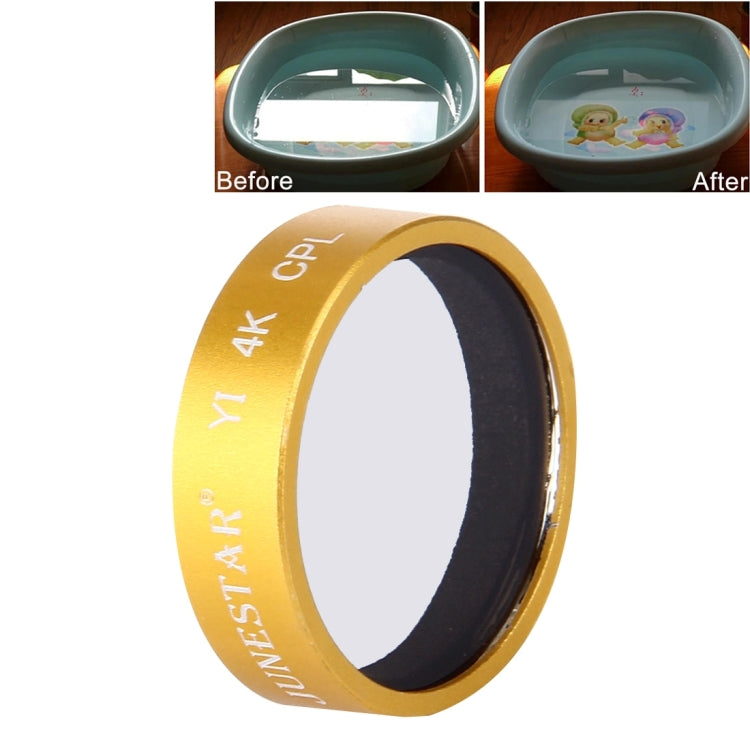 JUNESTAR for Xiaomi Xiaoyi Yi II 4K Sport Action Camera Proffesional CPL Filter(Gold) - free shipping - PMC TechLife - Order now!