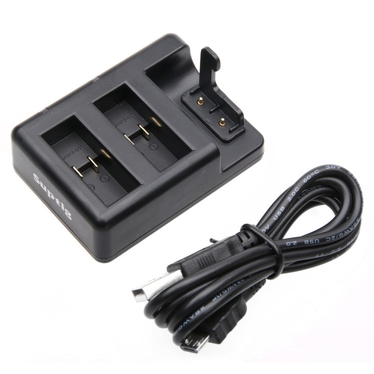 Dual Batteries Charger + Remote Control Charger with USB Cable for GoPro HERO7 Black /6 /5 (AHDBT-501), Batteries not included(Black) - Charger by PMC TechLife | Online Shopping South Africa | PMC TechLife | Buy Now Pay Later Mobicred