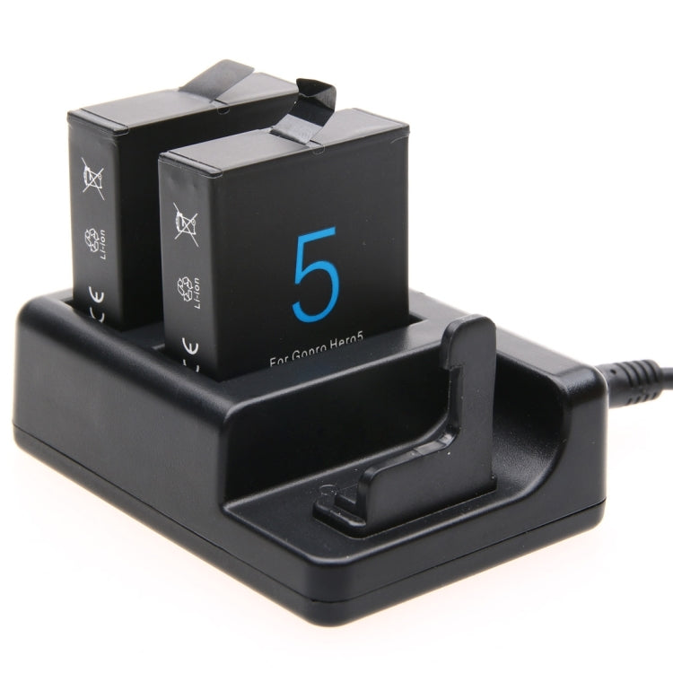 Dual Batteries Charger + Remote Control Charger with USB Cable for GoPro HERO7 Black /6 /5 (AHDBT-501), Batteries not included(Black) - Charger by PMC TechLife | Online Shopping South Africa | PMC TechLife | Buy Now Pay Later Mobicred