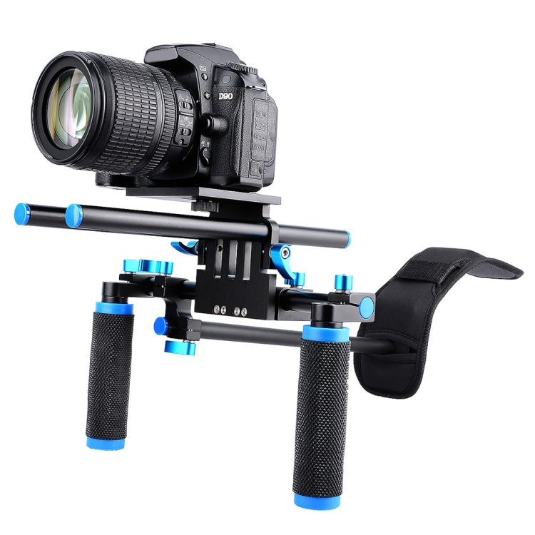 YELANGU YLG0102A-A01 Dual Handle Shoulder Mount Support Kit DSLR Rig(Black) - free shipping - PMC TechLife - Order now!
