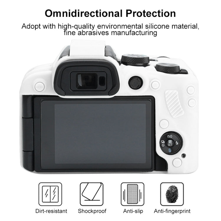 For Canon EOS R10 Soft Silicone Protective Case (White) - Protective Case by PMC TechLife | Online Shopping South Africa | PMC TechLife | Buy Now Pay Later Mobicred