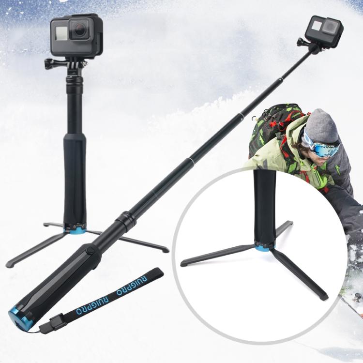 Portable Foldable Tripod Holder Selfie Monopod Stick for GoPro, Insta360, DJI and Other Action Cameras, Length: 23.5-81cm - Extendable Pole by PMC TechLife | Online Shopping South Africa | PMC TechLife | Buy Now Pay Later Mobicred
