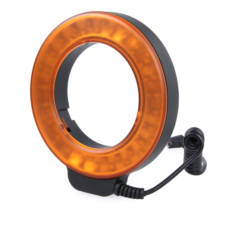 Circular LED Flash Light with 48 LED Lights & 6 Adapter Rings(49mm/52mm/55mm/58mm/62mm/67mm) for Macro Lens(Orange) - free shipping - PMC TechLife - Order now!