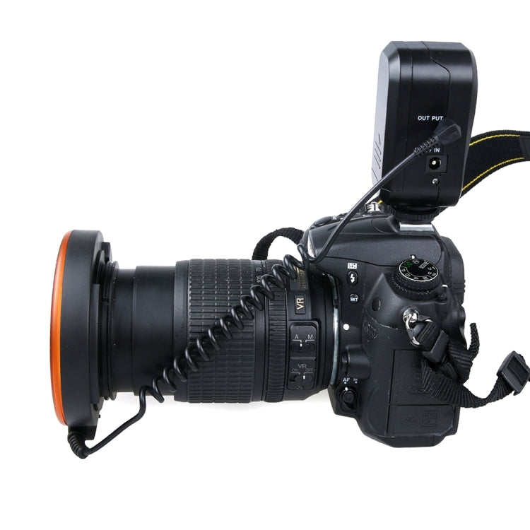 Circular LED Flash Light with 48 LED Lights & 6 Adapter Rings(49mm/52mm/55mm/58mm/62mm/67mm) for Macro Lens(Orange) - free shipping - PMC TechLife - Order now!