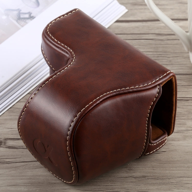 Full Body Camera PU Leather Case Bag with Strap for Sony A5100 (Coffee) - free shipping - PMC TechLife - Order now!