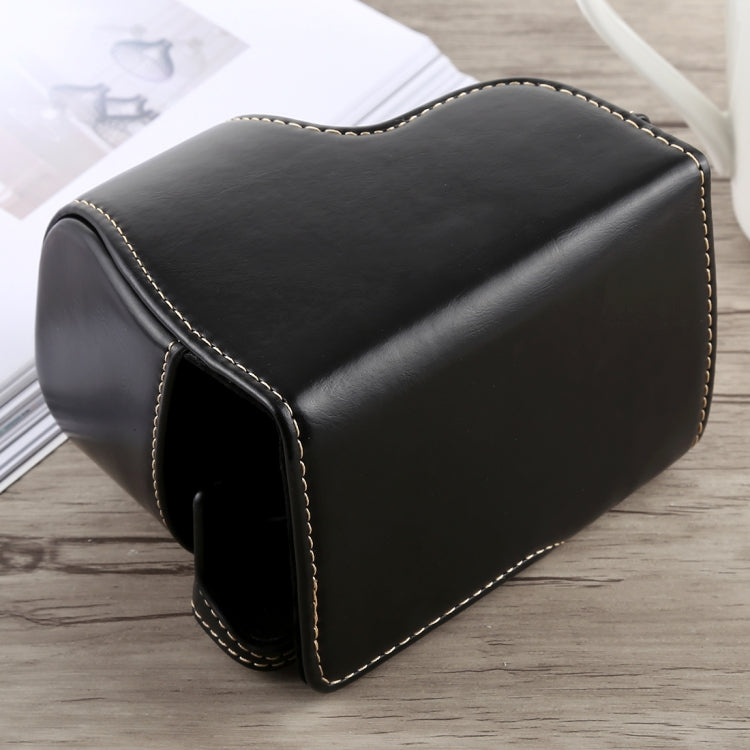 Full Body Camera PU Leather Case Bag with Strap for Sony A6300(Black) - free shipping - PMC TechLife - Order now!