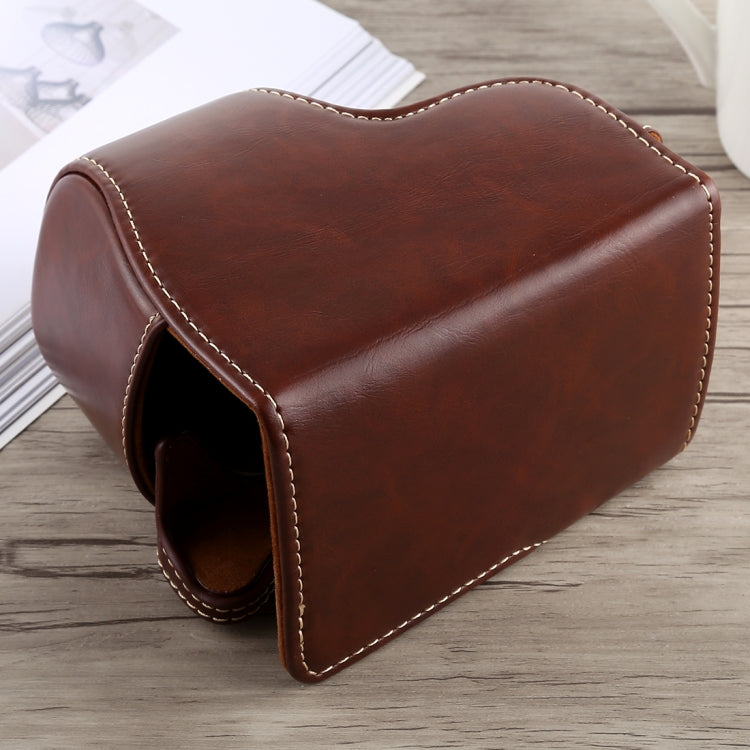 Full Body Camera PU Leather Case Bag with Strap for Sony A6300(Coffee) - free shipping - PMC TechLife - Order now!