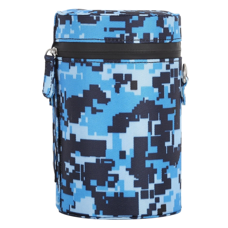 Camouflage Color Large Lens Case Zippered Cloth Pouch Box for DSLR Camera Lens, Size: 16x10x10cm (Blue) - free shipping - PMC TechLife - Order now!