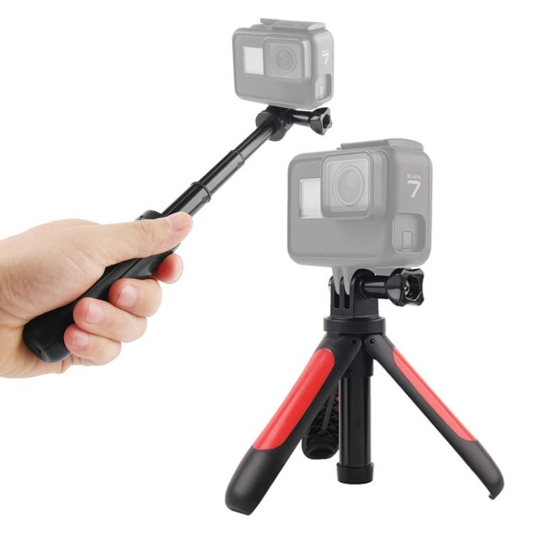 GP446 Multifunctional Mini Fixed Tripod for GoPro, Insta360, DJI and Other Action Cameras(Red) - Holder by PMC TechLife | Online Shopping South Africa | PMC TechLife | Buy Now Pay Later Mobicred