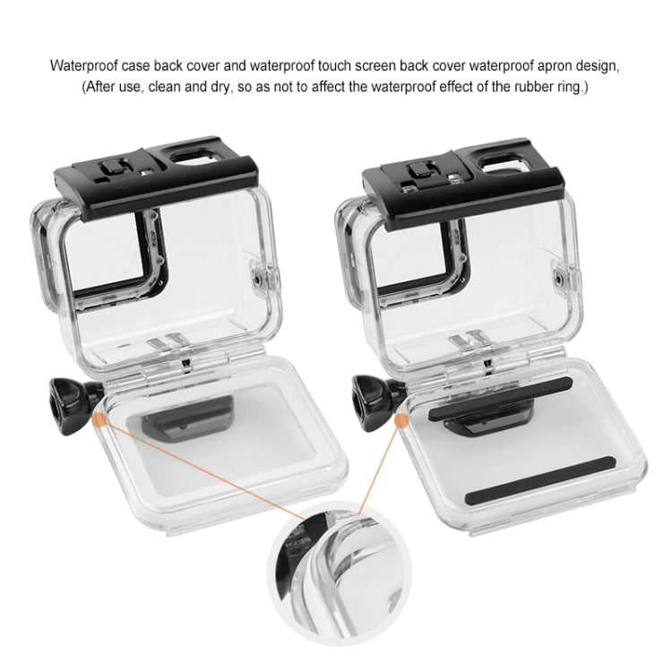 GP452 Waterproof Case + Touch Back Cover for GoPro HERO7 White / Silver - Waterproof Cases by PMC TechLife | Online Shopping South Africa | PMC TechLife | Buy Now Pay Later Mobicred