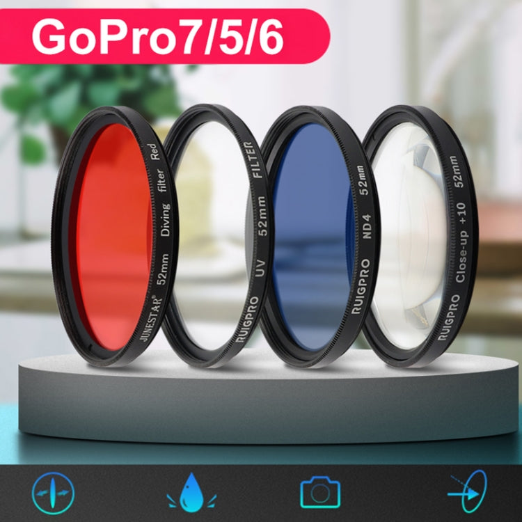 RUIGPRO for GoPro HERO 7/6 /5 Professional 52mm UV Lens Filter with Filter Adapter Ring & Lens Cap - free shipping - PMC TechLife - Order now!