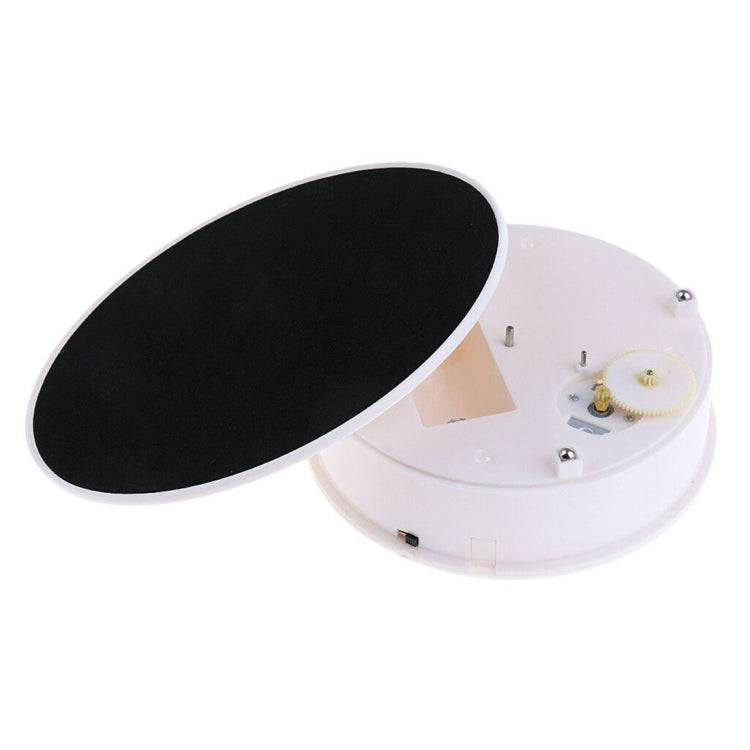 20cm 360 Degree Electric Rotating Turntable Display Stand Photography Video Shooting Props Turntable, Load 1.5kg, Powered by Battery & USB(White + Black) - free shipping - PMc TechLife - Order now!
