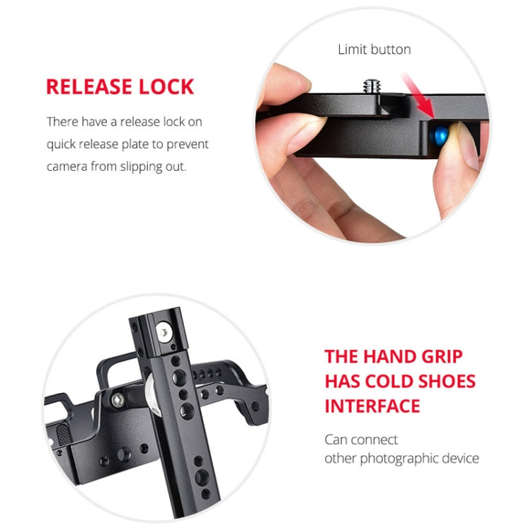 YELANGU C9-A YLG0911A Handle Video Camera Cage Stabilizer for DJI BMPCC 4K(Black) - free shipping - PMc TechLife - Order now!