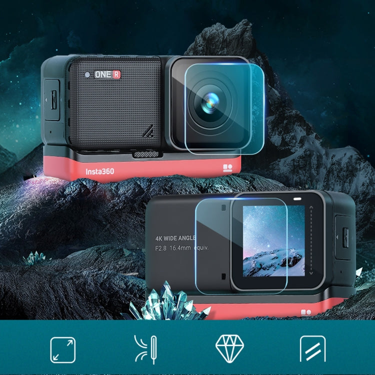 Lens + LCD Display Tempered Glass Film for Insta 360 One R 4K (Transparent) - Protective Film by PMC TechLife | Online Shopping South Africa | PMC TechLife