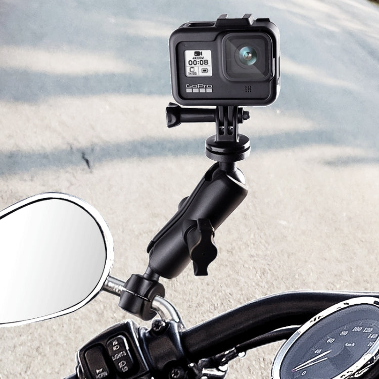 M10 9cm Connecting Rod Fixed Motorcycle Mount Holder with Tripod Adapter & Screw for GoPro, Insta360, DJI and Other Action Cameras(Black) - Bicycle Handlebar Mount by PMC TechLife | Online Shopping South Africa | PMC TechLife | Buy Now Pay Later Mobicred
