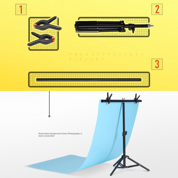 100x200cm T-Shape Photo Studio Background Support Stand Backdrop Crossbar Bracket Kit with Clips, No Backdrop - free shipping - PMC TechLife - Order now!