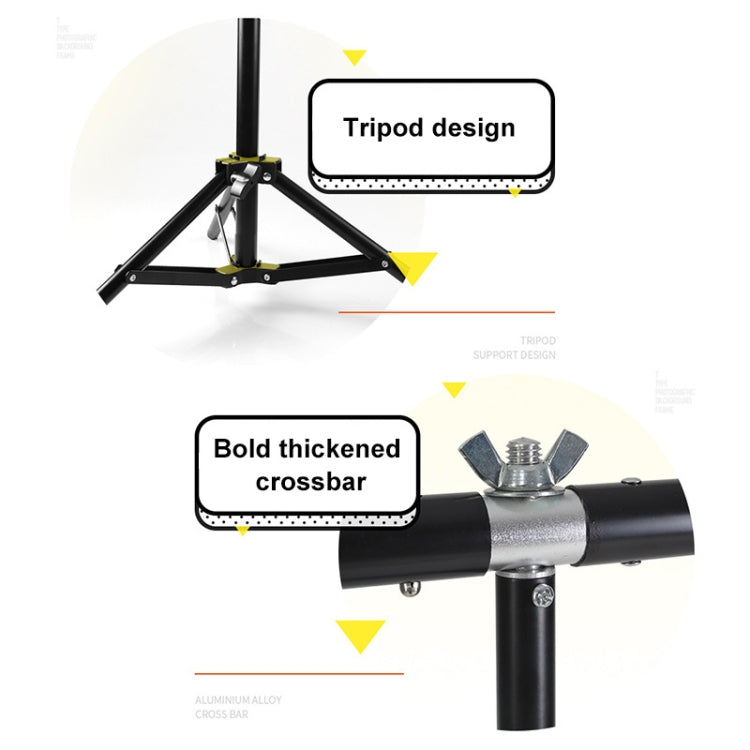 100x200cm T-Shape Photo Studio Background Support Stand Backdrop Crossbar Bracket Kit with Clips, No Backdrop - free shipping - PMC TechLife - Order now!