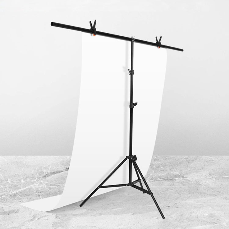 150x200cm T-Shape Photo Studio Background Support Stand Backdrop Crossbar Bracket Kit with Clips, No Backdrop - free shipping - PMC TechLife - Order now!