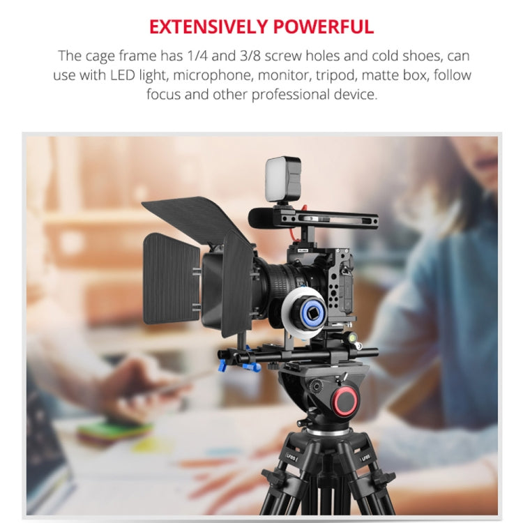 YELANGU C15 YLG0711A Video Camera Cage Stabilizer with Handle & Rail Rod for Nikon Z6 / Z7(Black) - free shipping - PMC TechLife - Order now!