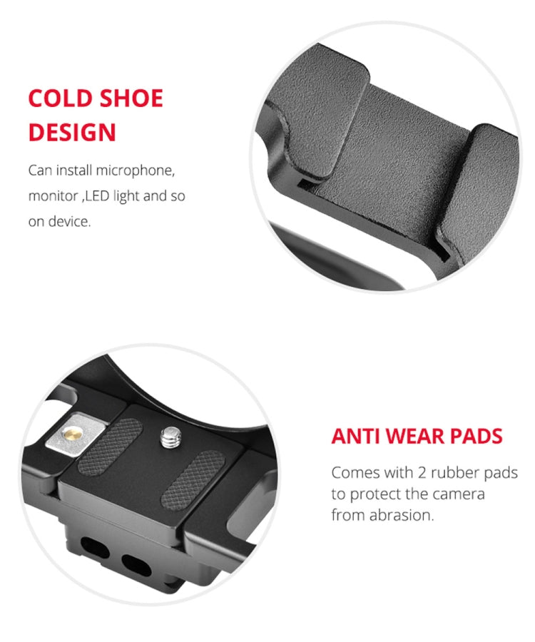 YELANGU C15 YLG0711A Video Camera Cage Stabilizer with Handle & Rail Rod for Nikon Z6 / Z7(Black) - free shipping - PMC TechLife - Order now!