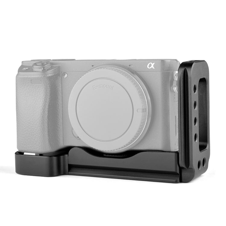 YELANGU YLG0715A 1/4 inch Vertical Shoot Quick Release L Plate Bracket Base Holder for Sony A6300 / A6000 / A6100 / A6400 / A6500 (Black) - free shipping - PMC TechLife - Order now!